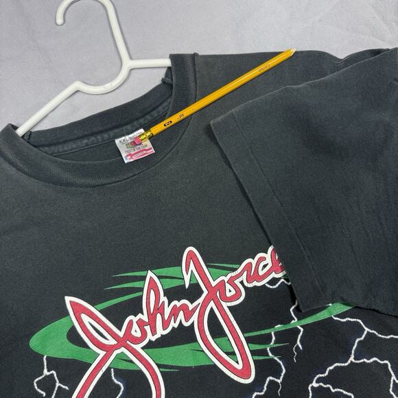 Vintage 1997 John Force Feel The Force Lightning XXL T Shirt Black NHRA Racing - Picture 4 of 8